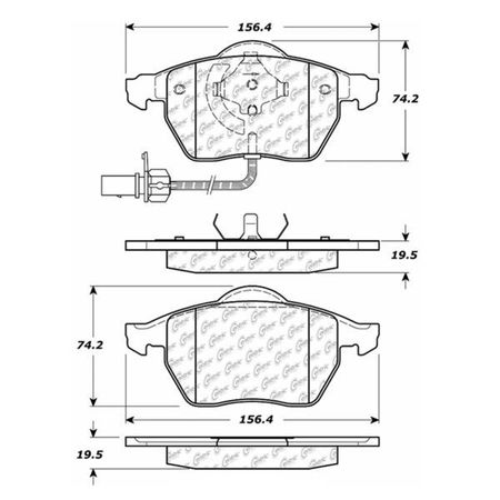 Centric Parts Posi-Quiet Ceramic Pads, 105.08400 105.08400